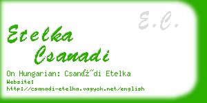 etelka csanadi business card